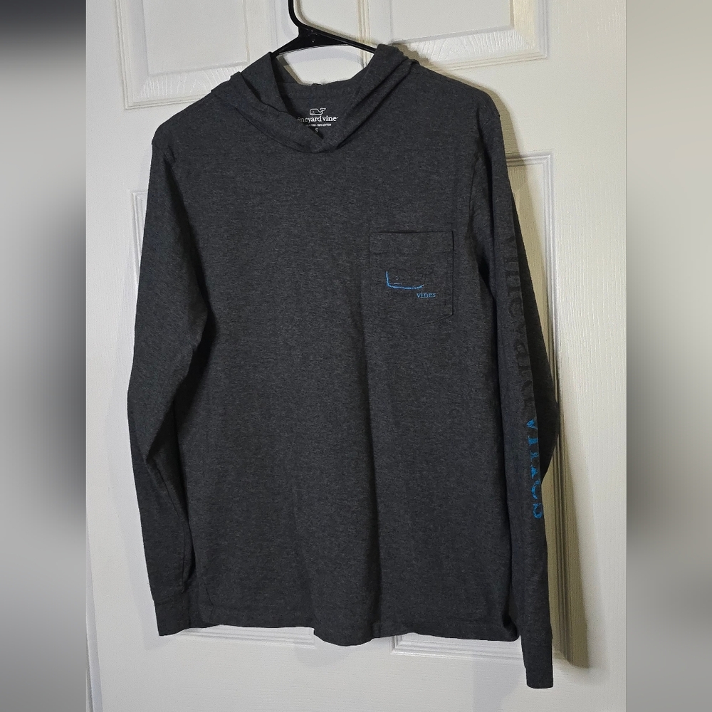 Vineyard Vines Dark Gray T-shirt Hoodie 100% Cotton